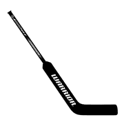 Warrior 45  Youth Street Hockey Goalie Stick, Plastic Shaft   Black Paddle