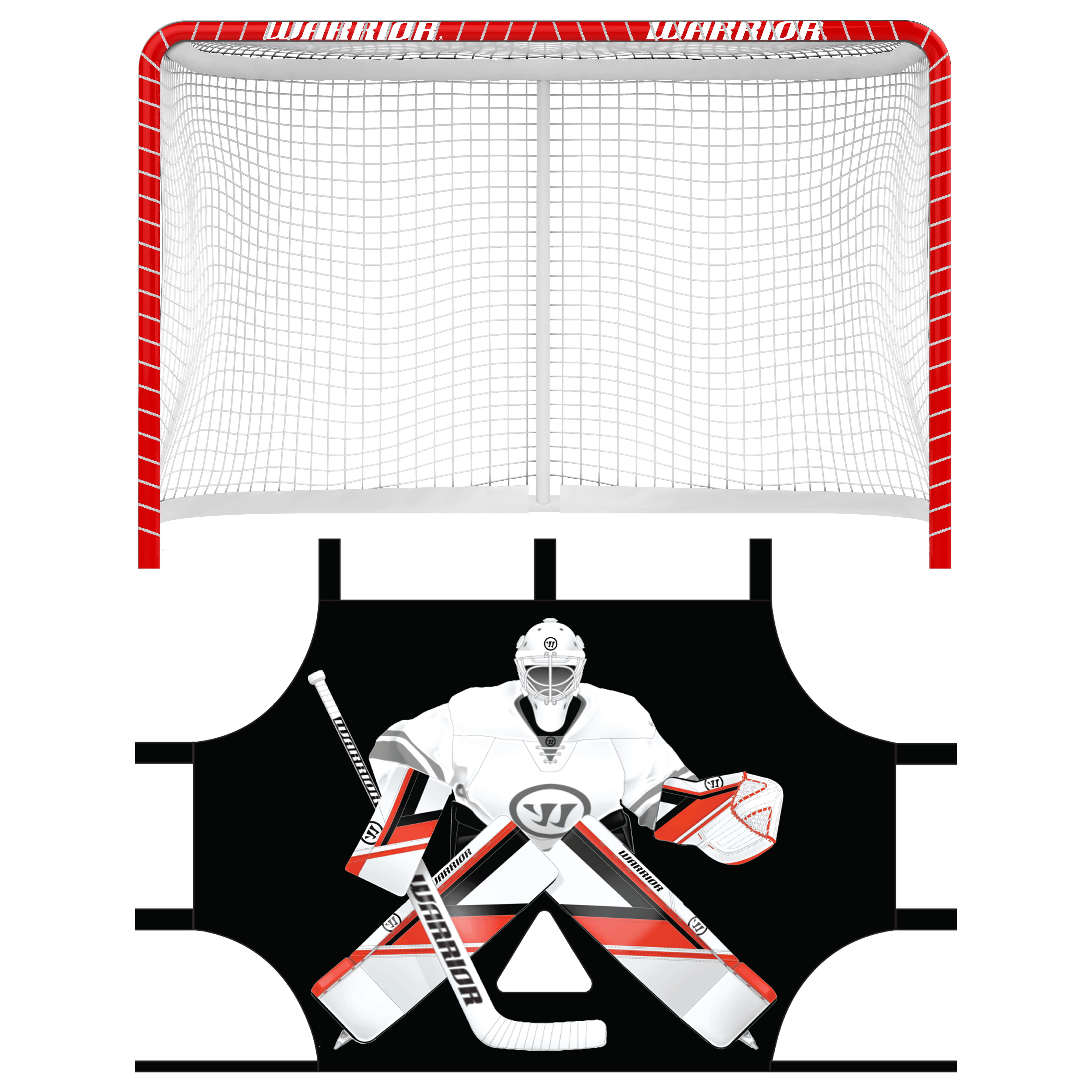 Warrior 72" Metal Street Hockey Net + Warrior 72” Street Hockey Shooter Tutor