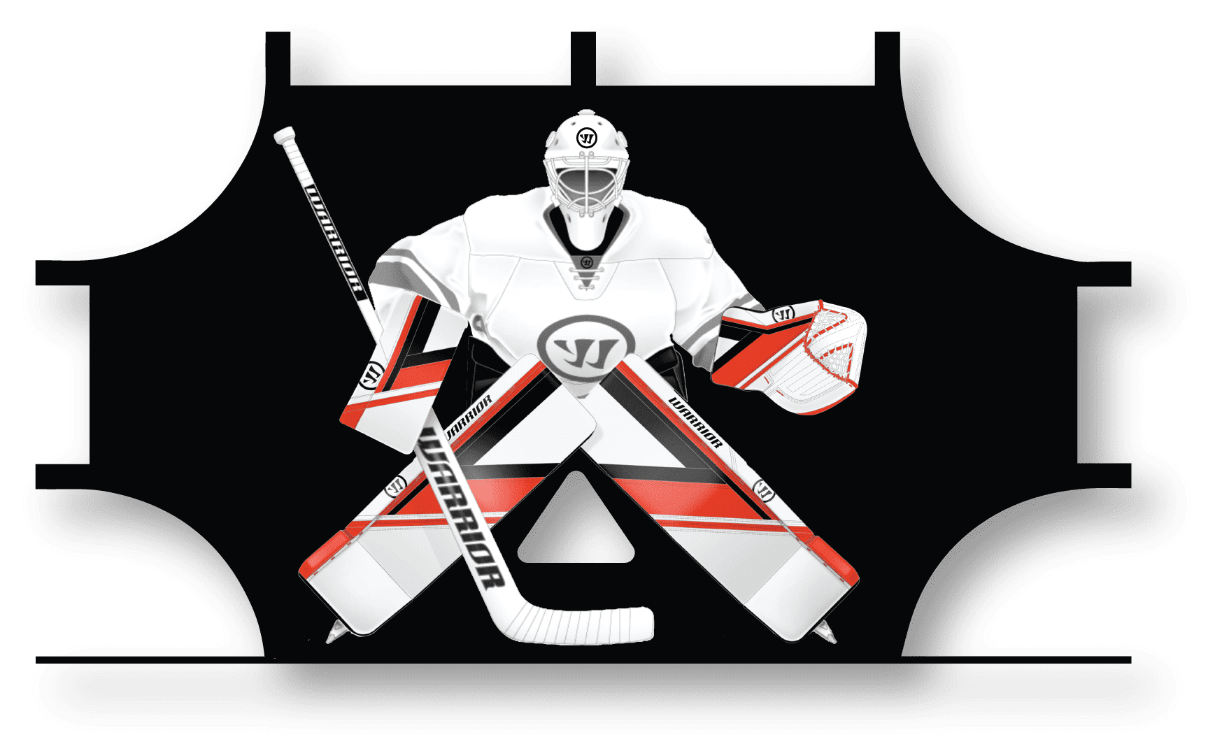 Warrior 72 Street Hockey Shooter Tutor with 5 Scoring Zones - Black - Adjustable Hook and Loops