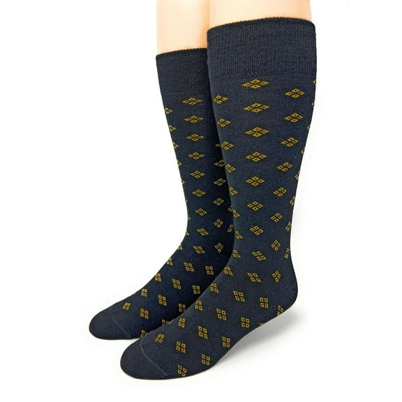 Warrior Alpaca - Baby Alpaca Diamond District Boardroom Socks (Black/Gold, Large)