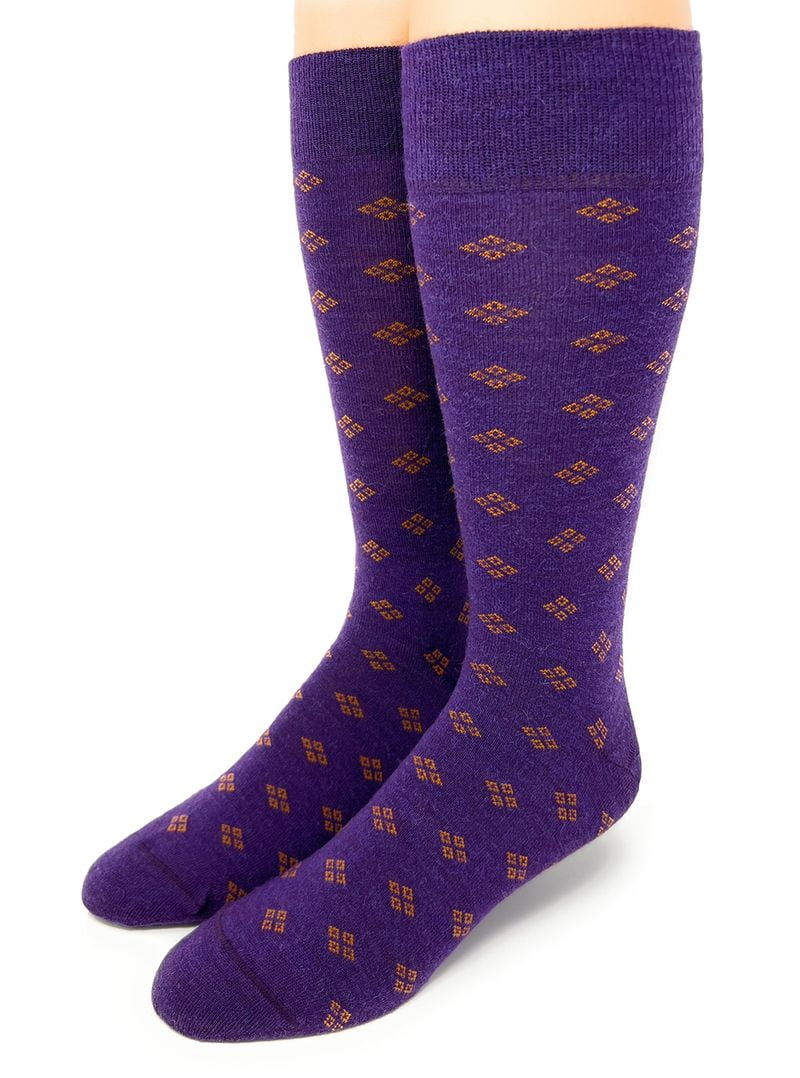 green emerald velvet dress Purple / Gold Birdseye Dress Socks