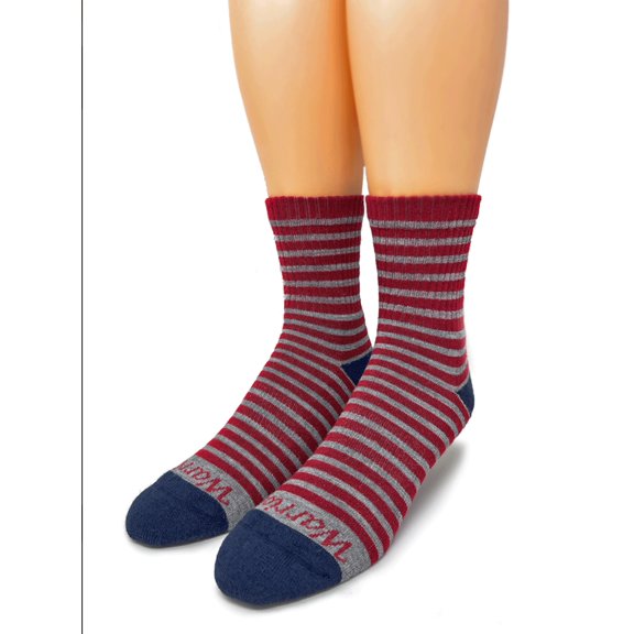 Warrior Alpaca - Retro Mini-Stripe Family Alpaca Socks Quarter Crew (Adult X-Large)