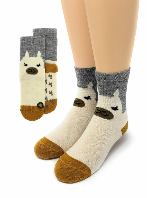 - Happy Family Alpaca Wool Socks with Non-Skid - Unisex