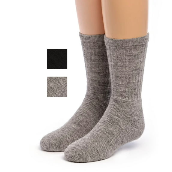Warrior Alpaca Socks - Kid's Outdoor Crew Alpaca Socks for Boys and Girls