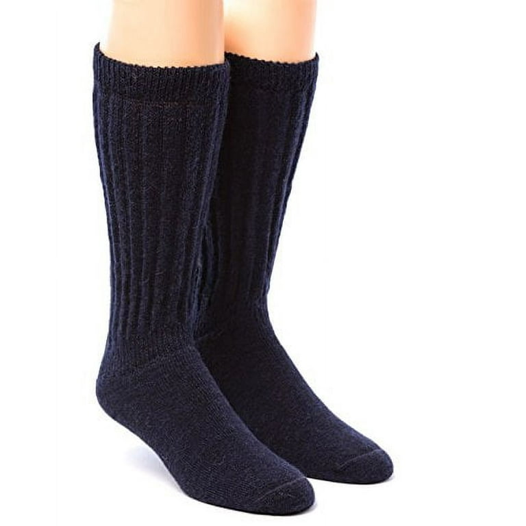 Warrior Alpaca Socks - Men's & Women's Extra Wide Loose Top Theraputic  Casual Crew Alpaca Socks with Comfort Band 