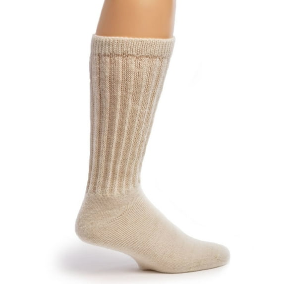 Warrior Alpaca Socks - Men's & Women's Extra Wide Loose Top Theraputic Casual Crew Alpaca Socks with Comfort Band