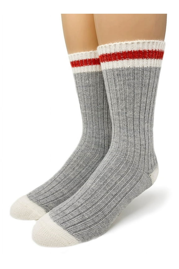 - Red Stripe Throwback Alpaca Socks for Men and Women