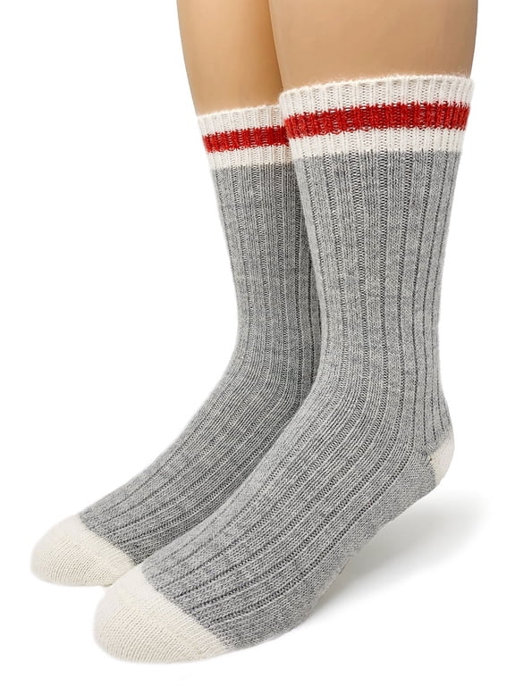 - Red Stripe Throwback Alpaca Socks for Men and Women