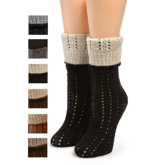Warrior Alpaca Socks - Reversible Hand Knit 100% Alpaca Socks for Men and Women
