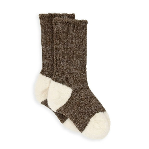 Warrior Alpaca Socks | Unisex - Baby Alpaca Colorblock Baby Socks in Natural Colors