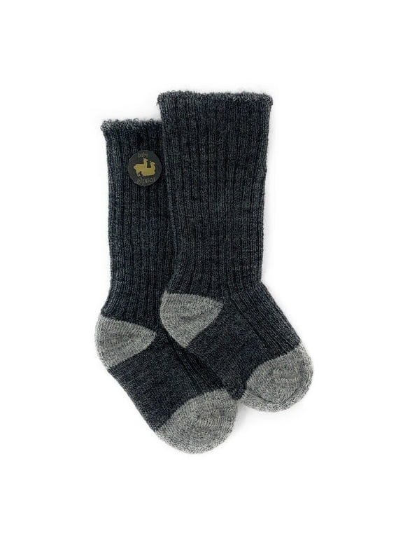 | Unisex - Baby Alpaca Colorblock Baby Socks in Natural Colors