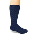 thumbnail image 1 of Warrior Alpaca - Textured Knit Two Toned Alpaca Socks (Navy/Olive Green Medium), 1 of 4