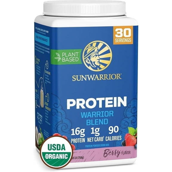 Sunwarrior Warrior Blend Berry Vegan Protein Powder 30 Servings