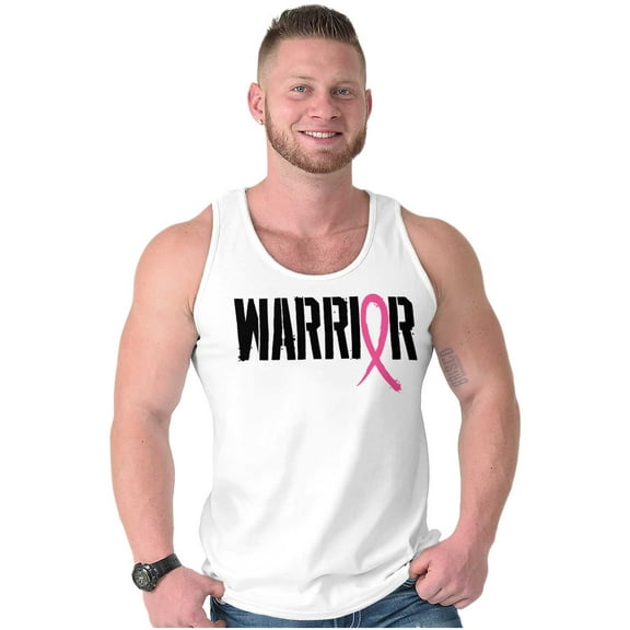 Warrior Breast Cancer Awareness BCA Tank Top Tee Shirt Women Brisco Brands X