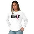 thumbnail image 1 of Warrior Breast Cancer Awareness BCA Women Plus Size Long Sleeve Graphic Tee Brisco Brands 2X, 1 of 5