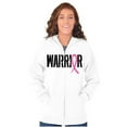 thumbnail image 1 of Warrior Breast Cancer Awareness BCA Womens Plus Size Graphic Zipper Hoodie Brisco Brands 2X, 1 of 5
