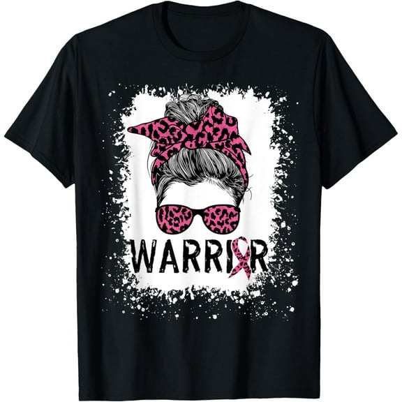 Warrior Breast Cancer Shirts Awareness Support Pink Ribbon T-Shirt100% cotton short-sleeved shirt for both men and women