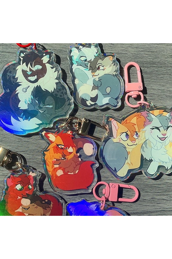 Warrior Cats 2 Iridescent Duo Keychains (1 keychain)