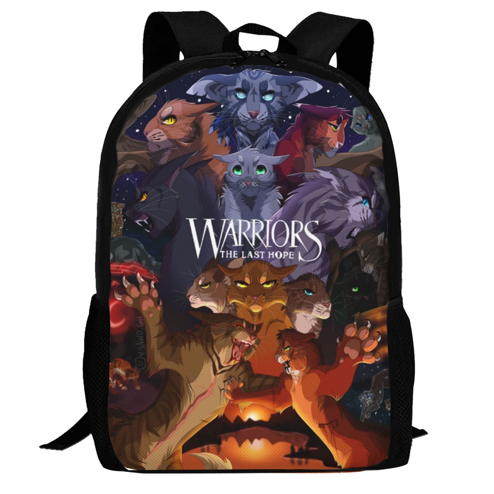 Warrior Cats Backpack,3d Print Laptop Backpack Lightweight Casual