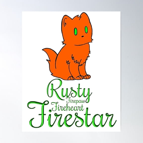Warrior Cats Firestar Poster Wall Art, Modern Wall Decor For Living Room Bedroom, 12x18 UNFRAMED