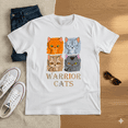 thumbnail image 1 of Warrior Cats Four Cute Kittens Feline Lover Gift Retro Unisex T-Shirt V11628, up to size 5XL, 1 of 2