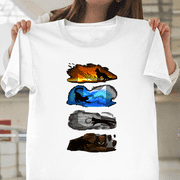 Warrior Cats Four Elements Clans Feline Novel Series Art Unisex T-Shirt, S-3XL
