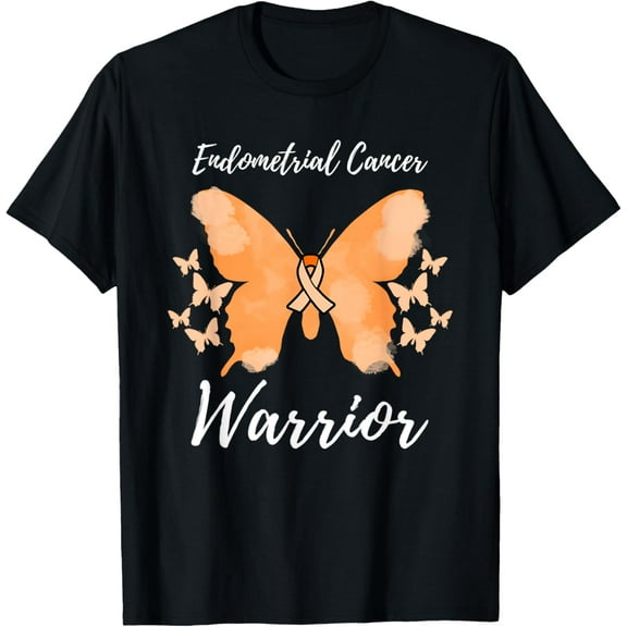 Warrior Endometrial Cancer Awareness Uterine Cancer T-Shirt