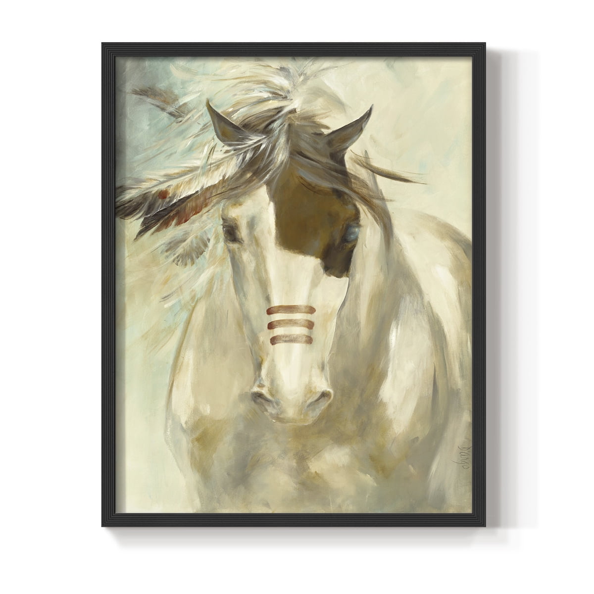 Warrior Framed Print in Black Solid Wood 11 x 14 Framed Print