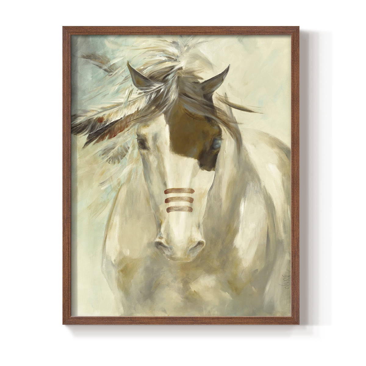 Warrior Framed Print in Brown Solid Wood 8 x 10 Framed Print