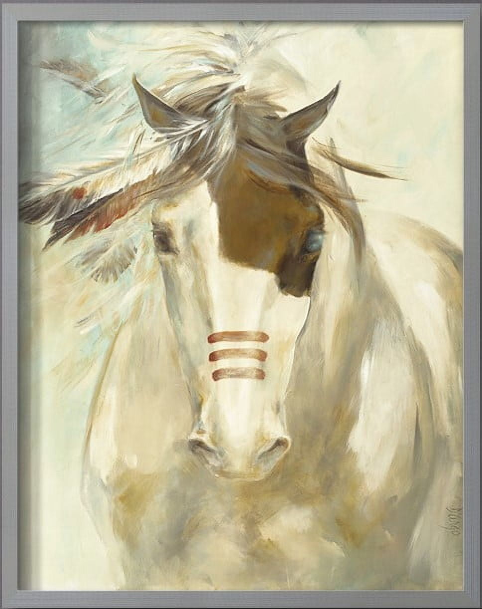 Warrior Framed Print in Gray Solid Wood 16 x 20 Framed Print