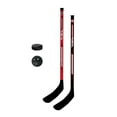 thumbnail interactive-video image 1 of Warrior Hockey Player Stick 4pc Combo Set - 2 27" Plastic Hockey Player Sticks 1 Ball 1 Puck, 1 of 9