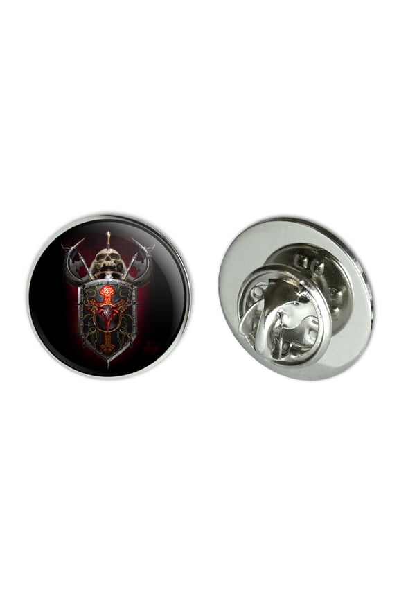 Warrior Knight Tank Dragon Shield Fantasy Gaming Metal 0.75" Lapel Hat Pin Tie Tack Pinback