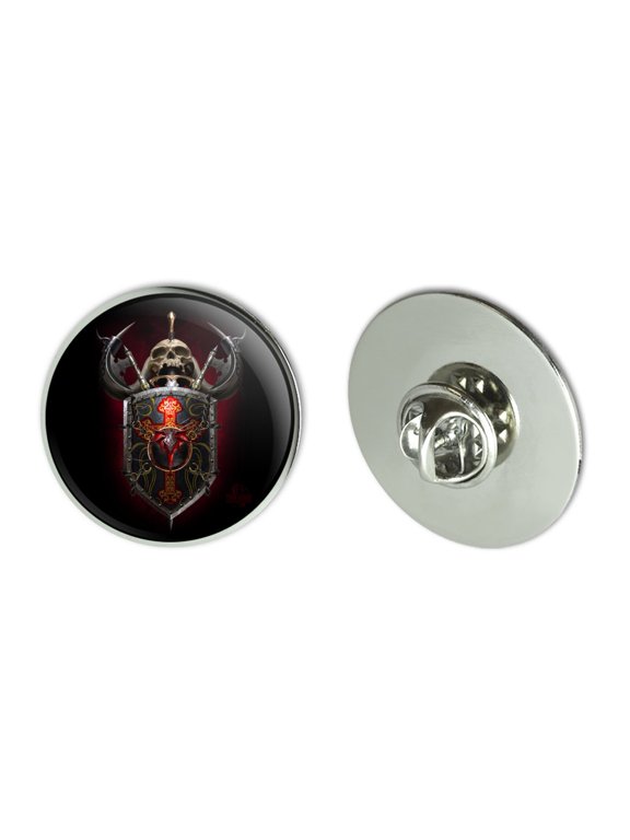 Warrior Knight Tank Dragon Shield Fantasy Gaming Metal 1.1" Tie Tack Hat Lapel Pin Pinback