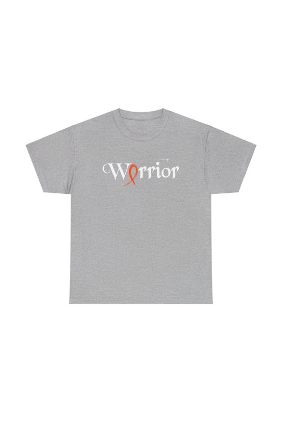 Warrior Leukemia Cancer Awareness Month Orange Ribbon Tee