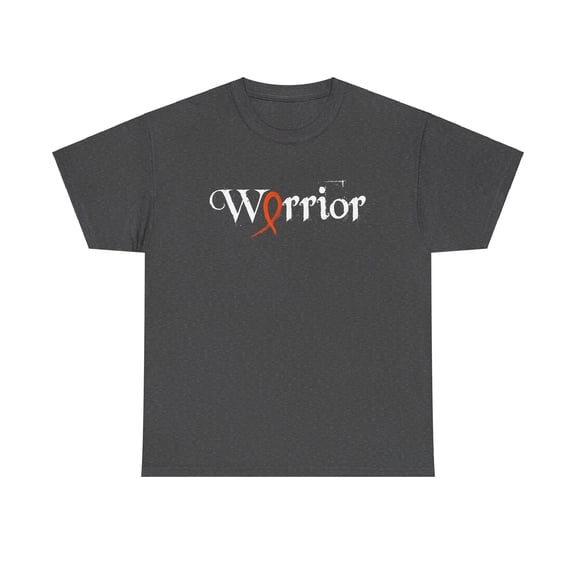 Warrior Leukemia Cancer Awareness Month Orange Ribbon Tee