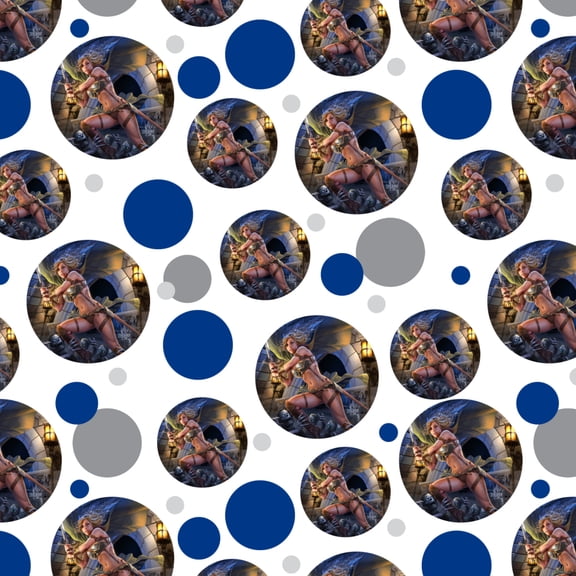 Warrior Maiden Zombie Undead Slayer Fantasy Premium Gift Wrap Wrapping Paper Roll