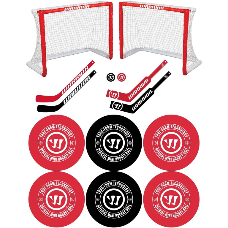 Warrior Mini Hockey Set - Indoor Game with 2 Nets & 6 Balls