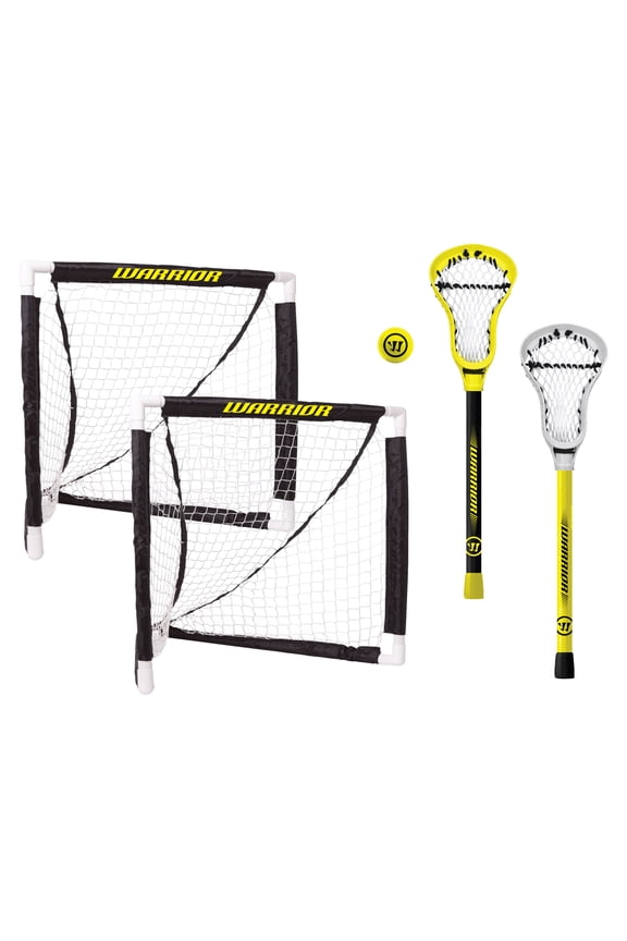 Mini Lacrosse Game Set 2 24" Plastic Nets 2 20" Mini Player Sticks 1 Junior Lacrosse Ball