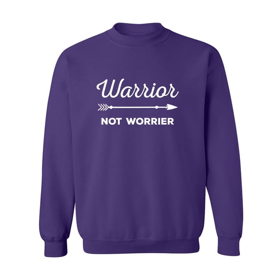 Warrior Not Worrier Crewneck Sweatshirt