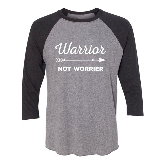 Warrior Not Worrier Unisex 3/4 Sleeve Baseball Raglan Tee