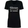 thumbnail image 1 of Warrior Not Worrier Womens V-Neck T-Shirt, 1 of 2