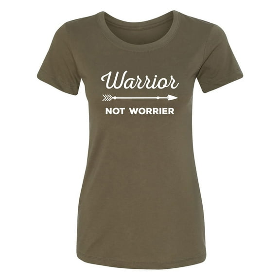 Warrior Not Worrier Womens crewneck tee
