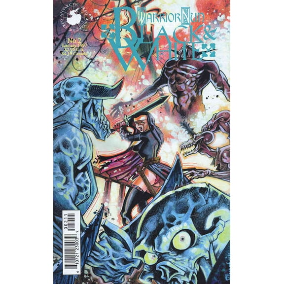 Warrior Nun: Black And White #2 VF ; Antarctic Comic Book