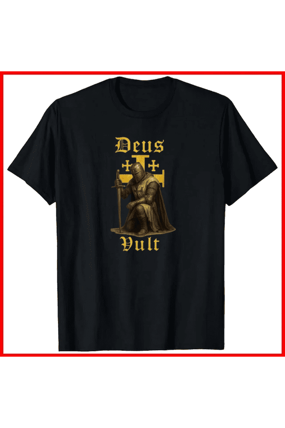 Warrior Of Christ Jerusalem Cross Religious Graphic Unisex T-Shirt, for men & women, up to size 5XL