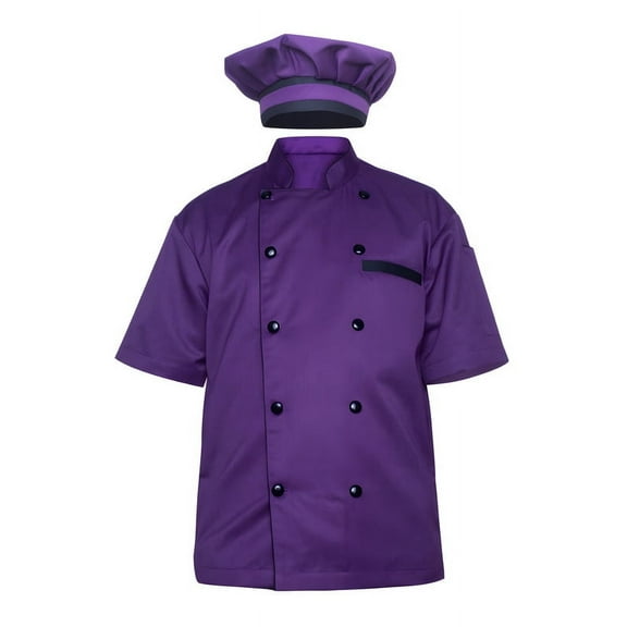 Warrior Point Modeling Men Chef Jacket Half Sleeves in 10 Colours Chef Coat with Cap Size (S-6XL)