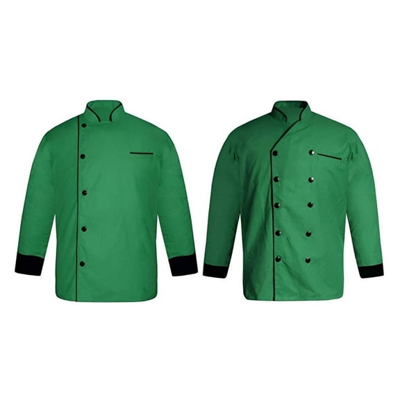 Warrior Point men's multicolor with Black Piping 3/4 Sleeve Chef Coat (set of 2 pcs) Kitchen Bakery & Professional Chef coat