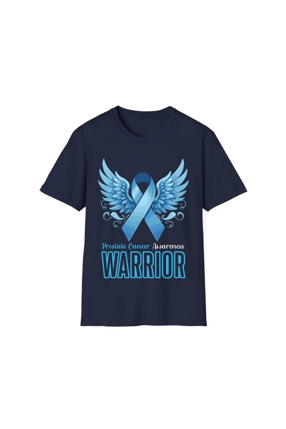 Warrior Prostate Cancer Awareness Month Blue Ribbon TShirt
