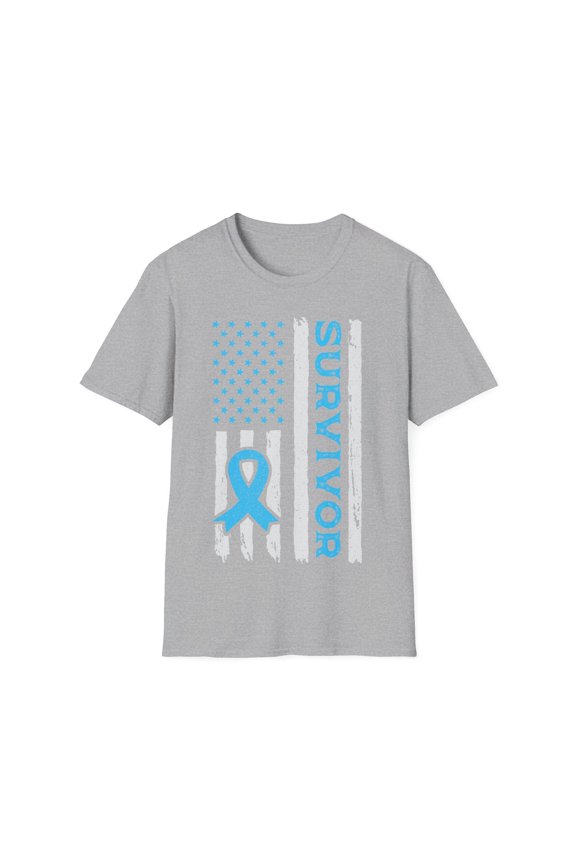 Warrior Prostate Cancer Awareness Month Blue Ribbon TShirt
