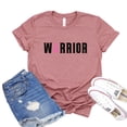 thumbnail image 1 of Warrior Shirt Cancer T-shirt Ribbon Shirts Awareness Tee Women's Survivor Gift Breast Cancer Tshirt, 1 of 3