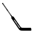thumbnail image 1 of Warrior Street Hockey Goalie Stick - 45" Plastic Shaft and Paddle - Black - Youth - New for All Ages, 1 of 7